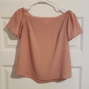 Pink Off Shoulder Blouse